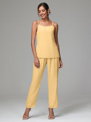 3 Pieces Delicate Chiffon Lace Mother of Bride Dress Pant Suits