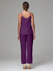 3 Pieces Delicate Chiffon Lace Mother of Bride Dress Pant Suits