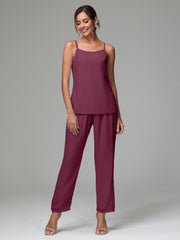 3 Pieces Delicate Chiffon Lace Mother of Bride Dress Pant Suits