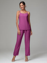 3 Pieces Delicate Chiffon Lace Mother of Bride Dress Pant Suits