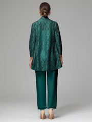 3 Pieces Delicate Chiffon Lace Mother of Bride Dress Pant Suits