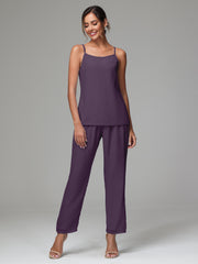 3 Pieces Delicate Chiffon Lace Mother of Bride Dress Pant Suits