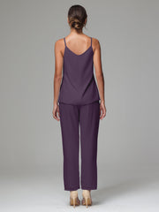 3 Pieces Delicate Chiffon Lace Mother of Bride Dress Pant Suits