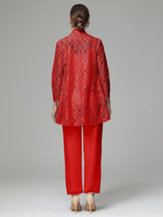 3 Pieces Delicate Chiffon Lace Mother of Bride Dress Pant Suits