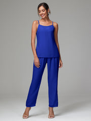 3 Pieces Delicate Chiffon Lace Mother of Bride Dress Pant Suits