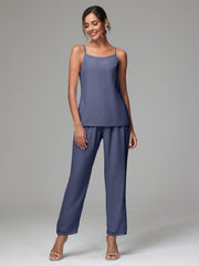 3 Pieces Delicate Chiffon Lace Mother of Bride Dress Pant Suits