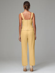 3 Pieces Long Sleeves Chiffon Lace Mother Of The Bride Dress Pants Suits