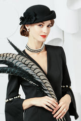 Women's Elegant Flower Wool Wedding/Tea Party Bowler Hats/Church Hats