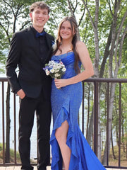 Tiered Strapless Prom Dresses with Applique Mermaid Sweet 16 Dress