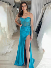 Bead Prom Dresses with Slit Sweetheart Mermaid Evening Party Dress