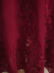 A-line Scoop Ankle-Length Lace Chiffon Mother of the Bride Dress With Sequins