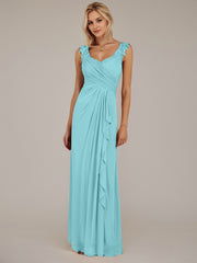 A-Line Sweetheart Neckline Pleated Mesh Mother of the Bride Dress