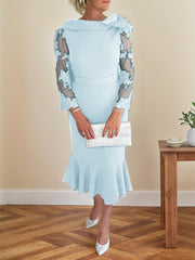 Trumpet/Mermaid Elastic Satin(Slight Stretch) Mother Of The Bride Dresses With Bow(s)/Lace