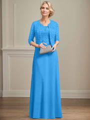 Sheath/Column Lace(Non-Stretch)/Chiffon(Non-Stretch) Mother Of The Bride Dresses With Lace