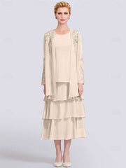 A-Line Mother of the Bride Dress Elegant Simple Jewel Neck