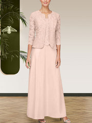 Glitter Lace & Satin Skirt Jacket Dress with Open Jacket