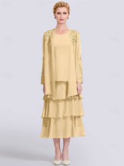 A-Line Mother of the Bride Dress Elegant Simple Jewel Neck