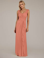 A-Line Sweetheart Neckline Pleated Mesh Mother of the Bride Dress