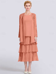 A-Line Mother of the Bride Dress Elegant Simple Jewel Neck