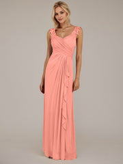 A-Line Sweetheart Neckline Pleated Mesh Mother of the Bride Dress
