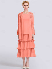 A-Line Mother of the Bride Dress Elegant Simple Jewel Neck