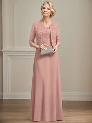 Sheath/Column Lace(Non-Stretch)/Chiffon(Non-Stretch) Mother Of The Bride Dresses With Lace