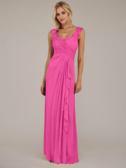 A-Line Sweetheart Neckline Pleated Mesh Mother of the Bride Dress