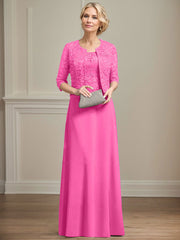 Sheath/Column Lace(Non-Stretch)/Chiffon(Non-Stretch) Mother Of The Bride Dresses With Lace