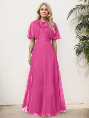 Sheath/Column Chiffon Mother Of The Bride Dresses With Appliques Lace