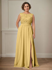 Party Dress For Mother Of The Bride Illusion Neckline Sleeveless Ball Gown Cut Out Guest Dresses For Wedding