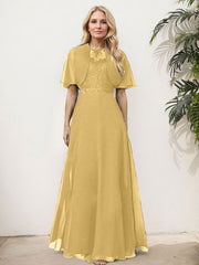 Sheath/Column Chiffon Mother Of The Bride Dresses With Appliques Lace
