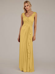 A-Line Sweetheart Neckline Pleated Mesh Mother of the Bride Dress