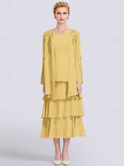 A-Line Mother of the Bride Dress Elegant Simple Jewel Neck