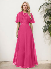 Sheath/Column Chiffon Mother Of The Bride Dresses With Appliques Lace