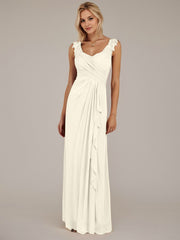 A-Line Sweetheart Neckline Pleated Mesh Mother of the Bride Dress