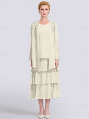 A-Line Mother of the Bride Dress Elegant Simple Jewel Neck