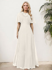 Sheath/Column Chiffon Mother Of The Bride Dresses With Appliques Lace