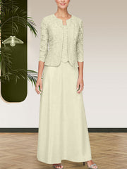 Glitter Lace & Satin Skirt Jacket Dress with Open Jacket