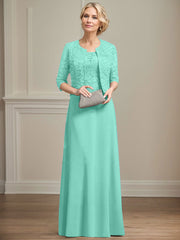 Sheath/Column Lace(Non-Stretch)/Chiffon(Non-Stretch) Mother Of The Bride Dresses With Lace
