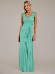 A-Line Sweetheart Neckline Pleated Mesh Mother of the Bride Dress