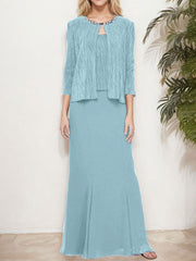 Metallic Mock Two-Piece Gown with Jacket