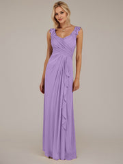 A-Line Sweetheart Neckline Pleated Mesh Mother of the Bride Dress