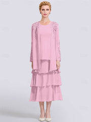 A-Line Mother of the Bride Dress Elegant Simple Jewel Neck