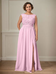 Party Dress For Mother Of The Bride Illusion Neckline Sleeveless Ball Gown Cut Out Guest Dresses For Wedding