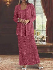 Chiffon Mother of the Bride Dresses with Sequins & Jacket