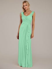 A-Line Sweetheart Neckline Pleated Mesh Mother of the Bride Dress