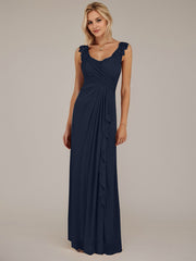 A-Line Sweetheart Neckline Pleated Mesh Mother of the Bride Dress
