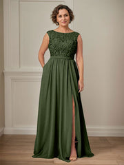 Party Dress For Mother Of The Bride Illusion Neckline Sleeveless Ball Gown Cut Out Guest Dresses For Wedding