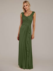 A-Line Sweetheart Neckline Pleated Mesh Mother of the Bride Dress