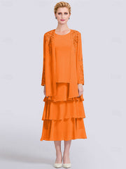 A-Line Mother of the Bride Dress Elegant Simple Jewel Neck